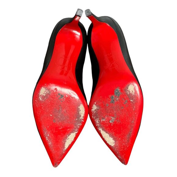 Christian Louboutin Pigalle 85MM Shiny Nappa Leather Pumps EU 38.5 US 8.5 Heels - Picture 9 of 10